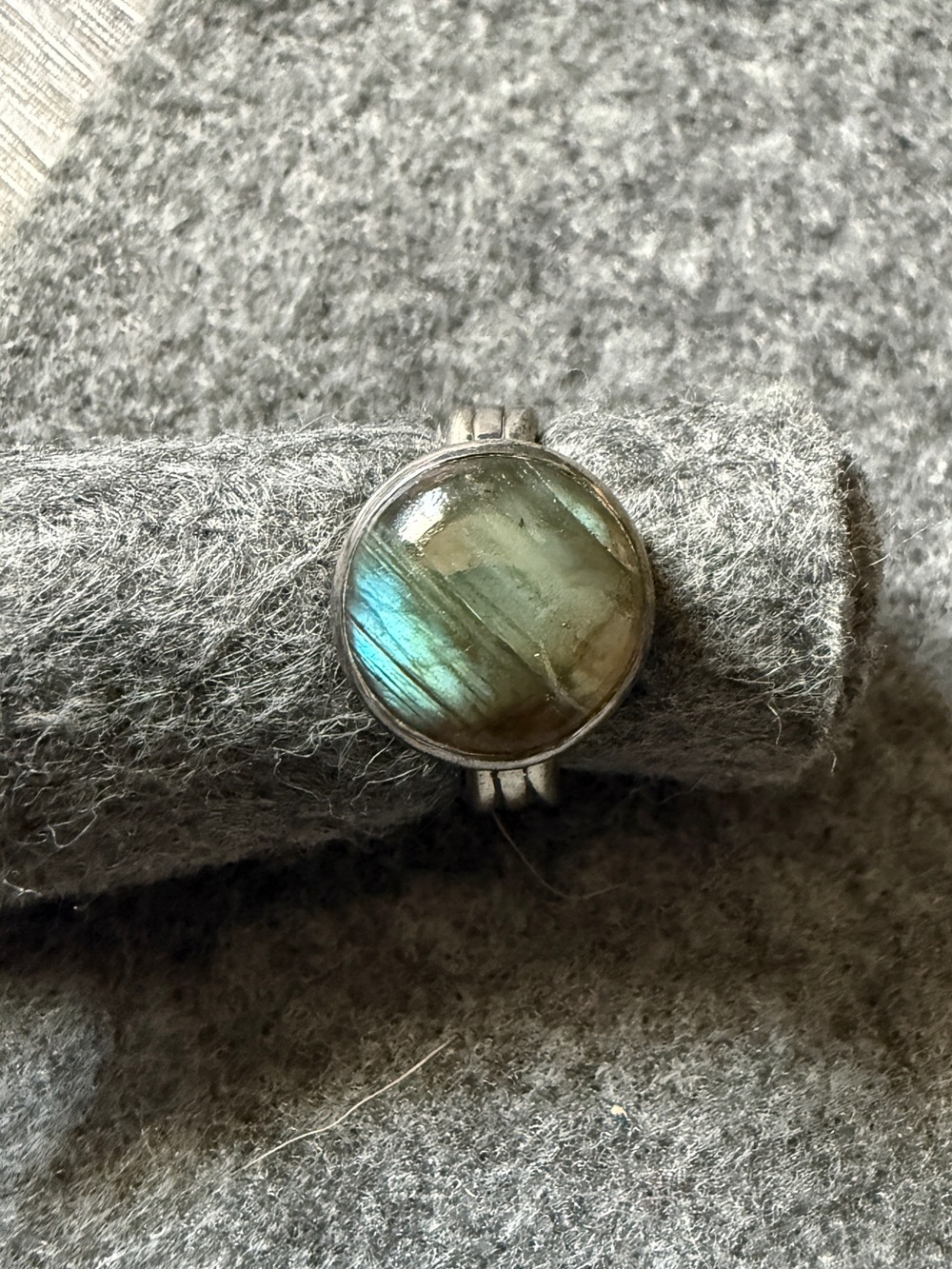 Labradorite Sterling Silver Round Ring